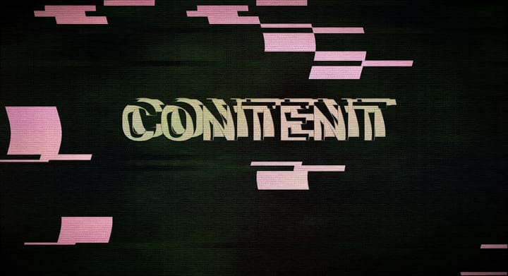 AI generated content - Distorted text that reads content on a dark background